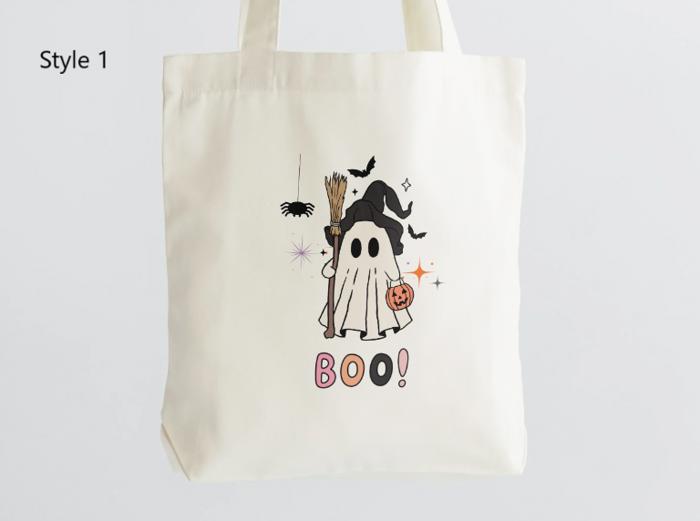 Cute Halloween Cotton Tote Bags | 8 Designs to Choose From 