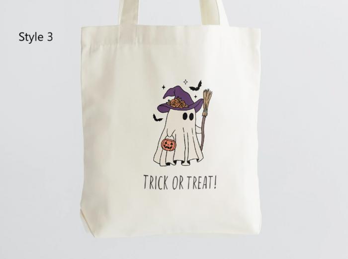 Cute Halloween Cotton Tote Bags | 8 Designs to Choose From 