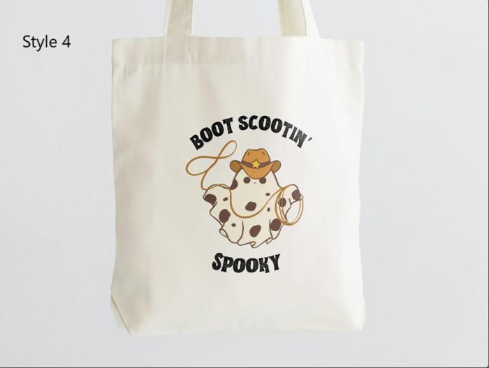 Cute Halloween Cotton Tote Bags | 8 Designs to Choose From 