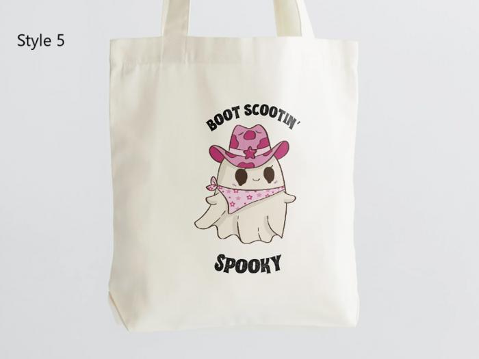 Cute Halloween Cotton Tote Bags | 8 Designs to Choose From 