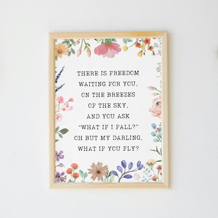 Darling, What if You Fly Art Print | Nursery or Bedroom Decor