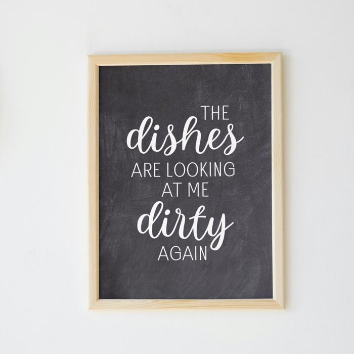 Dirty Dishes Funny Art Print