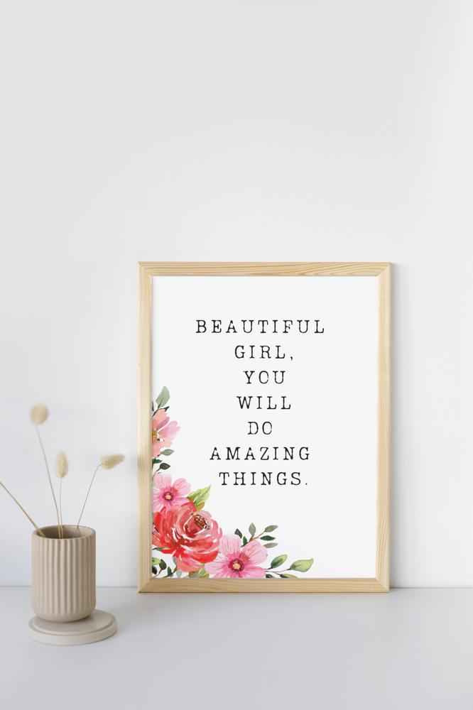 Watercolor Floral Nursery Print