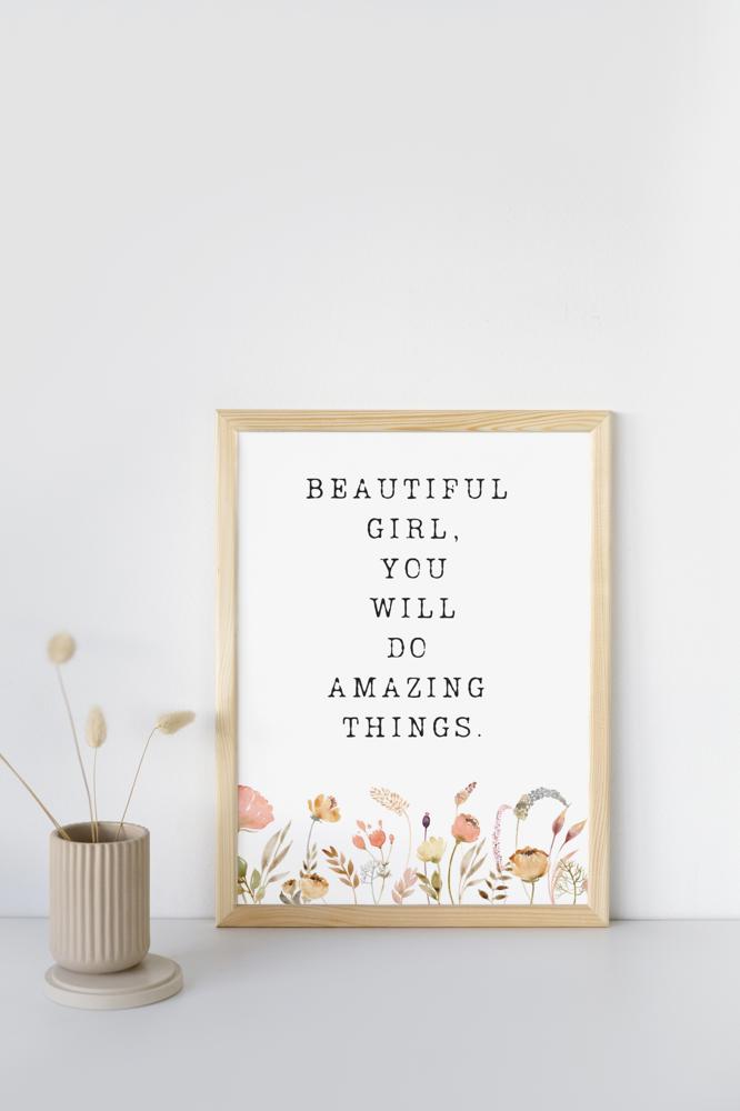 Watercolor Floral Nursery Print