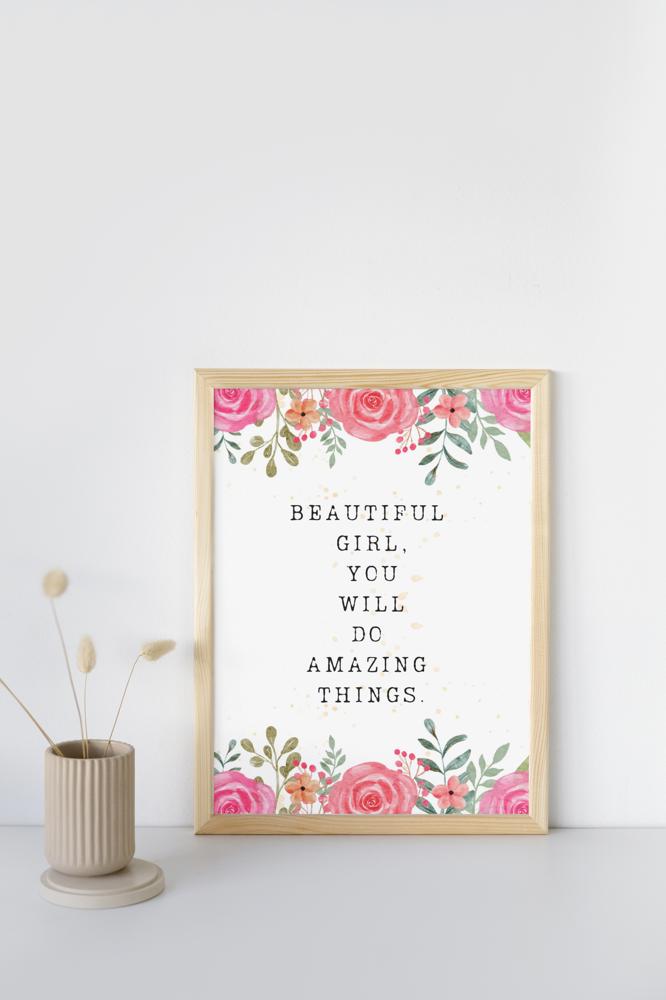 Watercolor Floral Nursery Print