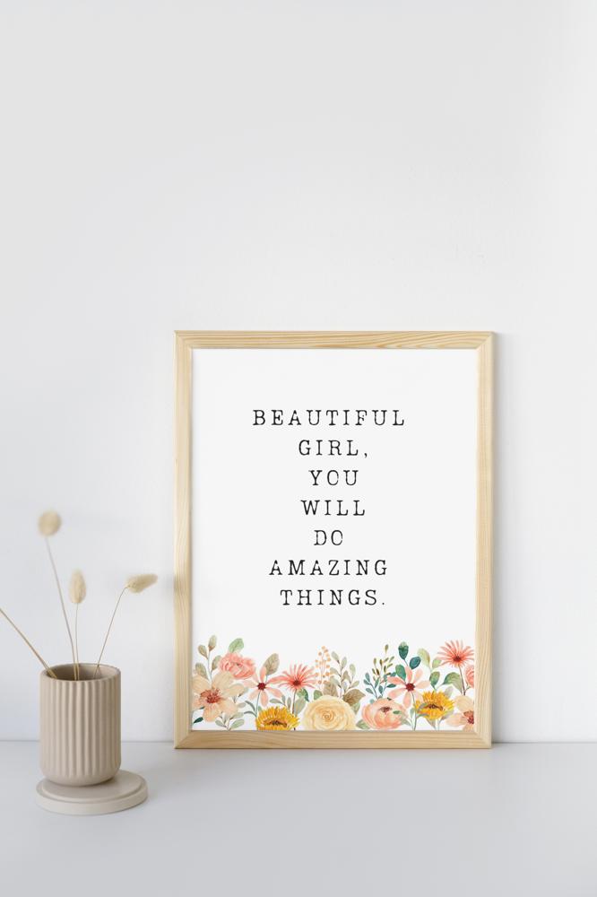 Watercolor Floral Nursery Print