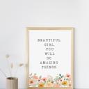 Floral Floral Watercolor Floral Nursery Print