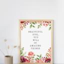  Watercolor Floral Nursery Print