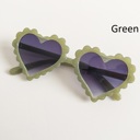 Green Scalloped Heart Kids Sunnies | 7 Colors