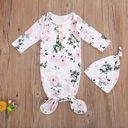 0-6M Pink Floral Newborn Baby Gown | 0-6m | 4 Styles