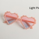 Light Pink Scalloped Heart Kids Sunnies | 7 Colors