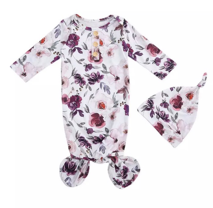 Newborn Baby Gown | 0-6m | 4 Styles