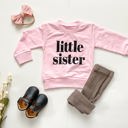 3T Pink Little Sister Pullover | 2 Colors | 2-3T