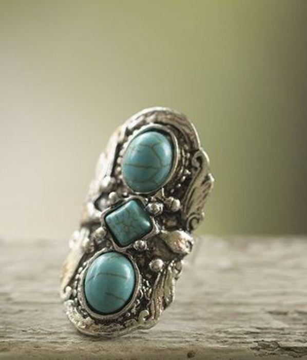 Boho Turquoise Stone Ring
