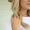 Style 2 Boho Turquoise Stone Ring