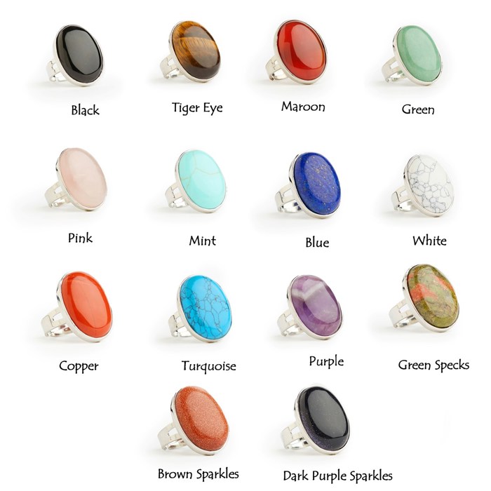 Oval Stone Rings