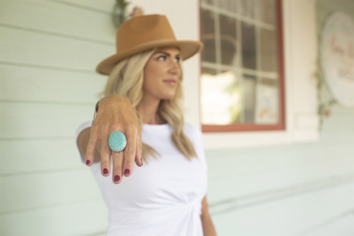 Boho Turquoise Stone Ring