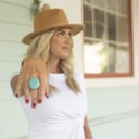  Boho Turquoise Stone Ring