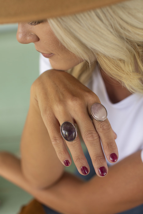 Oval Stone Rings