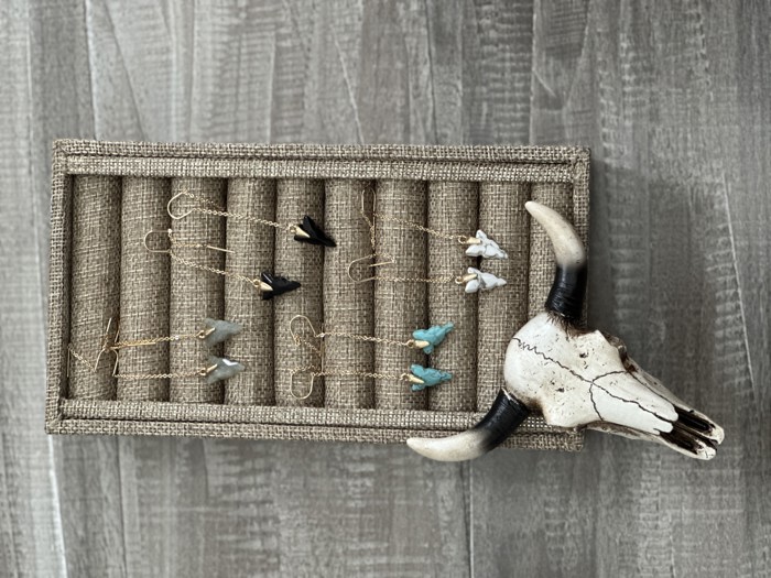 Long Chain Arrowhead Earrings