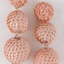 Light Pink Sequin Ball Earrings