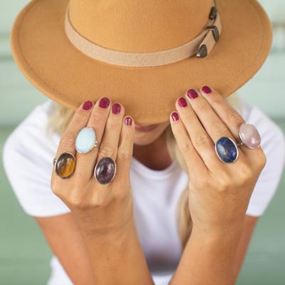 Oval Stone Rings
