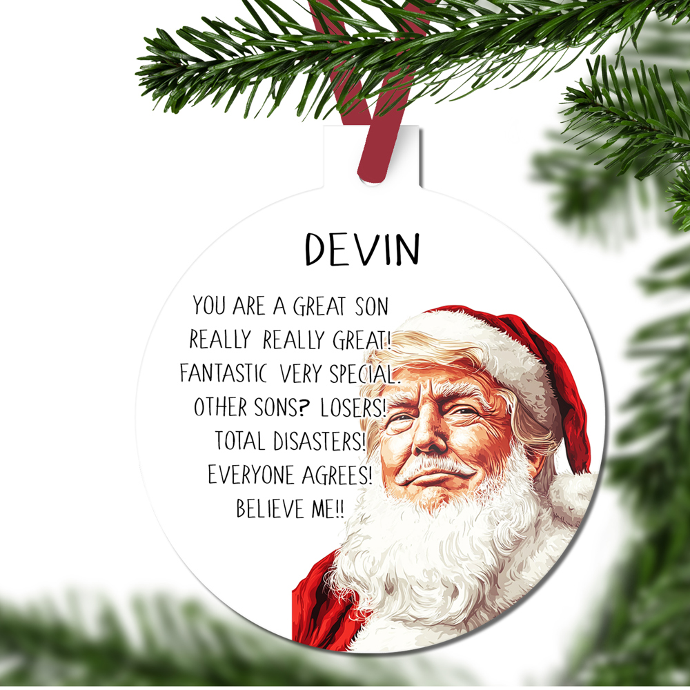 Trump Disaster Great Personalized Tree Ornament/Gift Tag