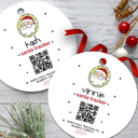  Personalized Track Santa QR Code Ornament