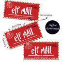  Persoanlzied Elf Mail Digital Shipping Label