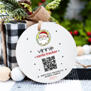  Personalized Track Santa QR Code Ornament