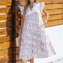 Small PInk RAIN TIERED RUFFLE MIDI DRESS