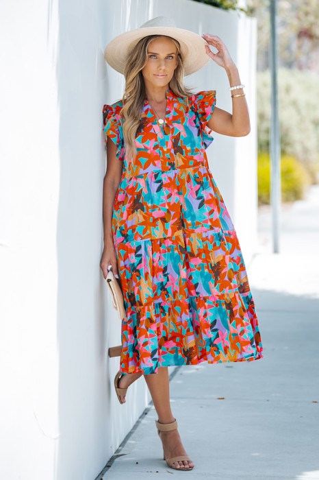 Capri Sunset Midi Dress