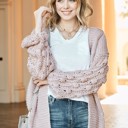  POM POM OPEN CARDIGAN