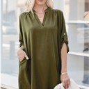 XL Olive Shirt dress w/ Pockets (Buy 1, Get 1 Free)