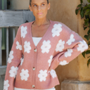  FLOWER DETAIL CARDIGAN