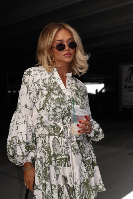 PRINT BILLOWY FIT MINI FLOWY SKRIT