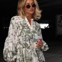Small OLIVE PRINT BILLOWY FIT MINI FLOWY SKRIT