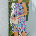  Summer Print Tunic Dress with Pockets