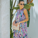  SUMMER PRINT TUNIC DRESS WITH POCKETS