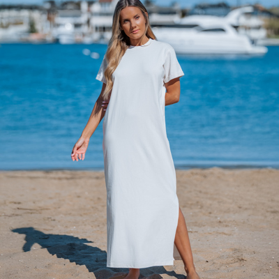 RELAXED MAXI TEE W/ SIDE SLITS