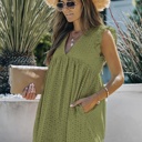 Small Moss Eyelet Pocketed Dress