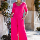  Short Sleeve Jersey Jumpsuit