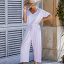 Small Lavender Short Sleeve Jersey Jumpsuit