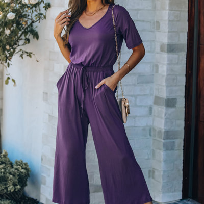 Short Sleeve Jersey Jumpsuit