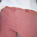 Large Washed Marsala Washed Elastic Waist Flare Pants