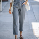 Medium Charcoal ELASTIC WAIST PANTS