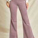 Medium Sugar Maple Corduroy  Elastic Waist Flare Pants