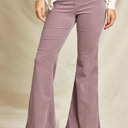 Small Sugar Maple Corduroy  Elastic Waist Flare Pants