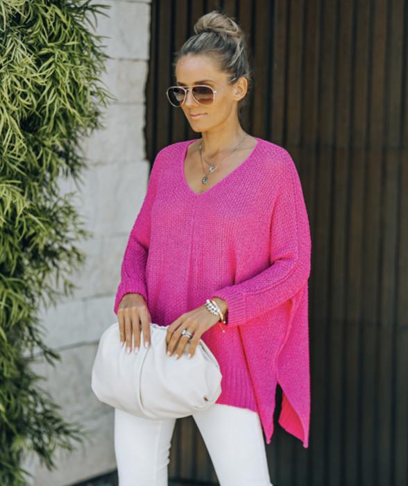 BREEZE SWEATER WITH SIDE SLITS