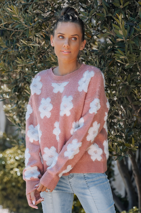 FLOWER SWEATER TOP